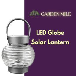 Marco Paul Silver Stainless Steel Round Solar Powered Lantern 17cm in Metallic Silver - thumbnail 4