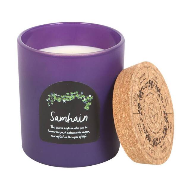 Something Different Pumpkin Spice Samhain Scented Candle in Purple