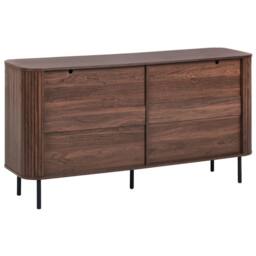 Wyld and Coco Retro Six-Drawer Chest - Dark Brown W153 x D47 x H81cm - thumbnail 8