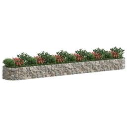 Berkfield Home Gabion Raised Bed Galvanised Iron 600x100x50 cm in Silver - Size: 600 x 100 x 50 cm - thumbnail 3