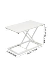Living and Home Height Adjustable Standing Desk Converter in White - thumbnail 6