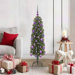 Berkfield Home Artificial Christmas Tree with 150 LEDs with Stand Green 120 cm - thumbnail 3
