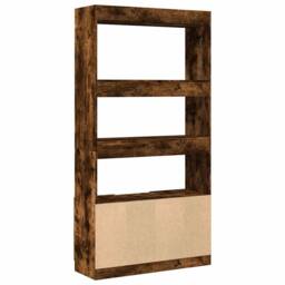 Berkfield Home Highboard¬†Smoked Oak 92x33x180 cm Engineered Wood in Brown - Size: 92 x 33 x 180 cm - thumbnail 7