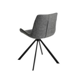 Angel Cerda Dark Gray Fabric Swivel Dining Chair with Black in Dark Grey - thumbnail 6