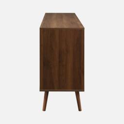 sweeek 160cm Walnut Wood-effect Sideboard in Dark Brown - thumbnail 3