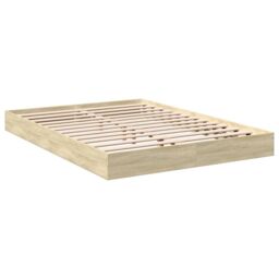 Berkfield Home Bed Frame without Mattress Sonoma Oak 140x200 cm Engineered Wood in Brown - thumbnail 6
