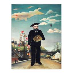 Artery8 Henri Rousseau Framed Wall Art Print Myself Portrait Landscape - Size: A4 - thumbnail 3