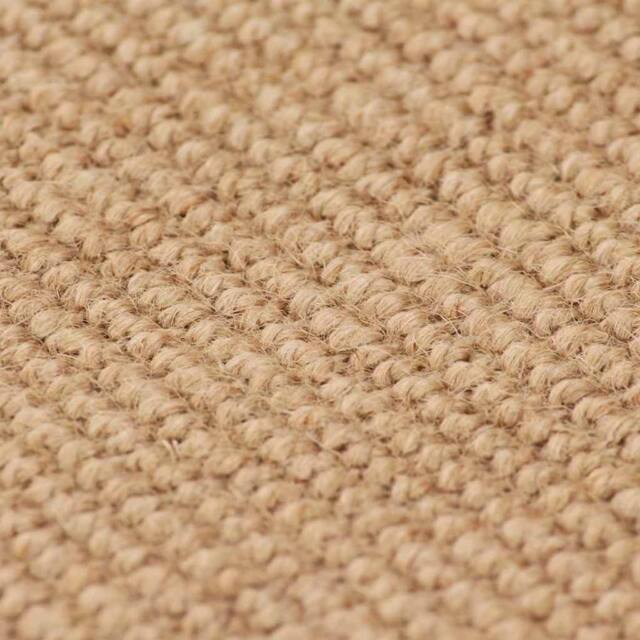 Berkfield Home Area Rug Jute with Latex Backing 120x180 cm Natural in Beige - Size: 100 cm diameter - image 1