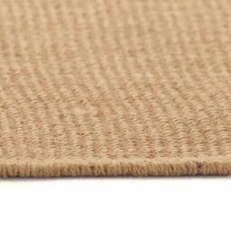 Berkfield Home Area Rug Jute with Latex Backing 120x180 cm Natural in Beige - Size: 100 cm diameter - thumbnail 3