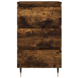 Berkfield Home Elegant Bedside Cabinets 2 pcs Smoked Oak 40x35x69 cm Engineered Wood in Brown - Size: 40 x 35 x 69 cm - thumbnail 5