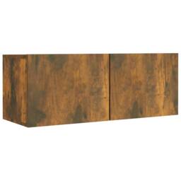 Berkfield Home Classic 4 Piece TV Cabinet Set Smoked Oak Engineered Wood in Brown - thumbnail 7