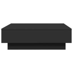 Berkfield Home Coffee Table Black 90x90x28 cm Engineered Wood - Size: 90 x 90 x 28 cm - thumbnail 5