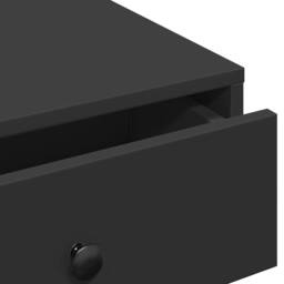 Berkfield Home Coffee Table Black 90x90x28 cm Engineered Wood - Size: 90 x 90 x 28 cm - thumbnail 8