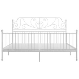 Berkfield Home Bed Frame White Metal 180x200 cm Super King - thumbnail 3