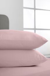 Bianca 400 Thread Count Cotton Sateen Standard Pillowcases in Pink - Size: Standard Pillow Case - thumbnail 1