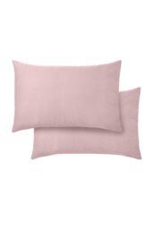 Bianca 400 Thread Count Cotton Sateen Standard Pillowcases in Pink - Size: Standard Pillow Case - thumbnail 4