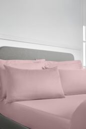 Bianca 400 Thread Count Cotton Sateen Standard Pillowcases in Pink - Size: Standard Pillow Case - thumbnail 2