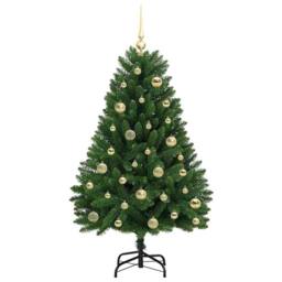 Berkfield Home Elegant Artificial Christmas Tree with Stand Green 120 cm PVC and - thumbnail 4