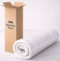 Somnior Pocket One Hybrid Memory Foam Rolled Mattress in a Box in White - Size: Small Double - thumbnail 5