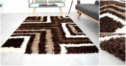 Bravich LTD Thick Shaggy Tides Rug - California in Brown - Size: 200 cm x 290 cm - thumbnail 4