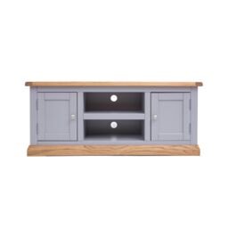 Cabinet Bits Biccari Grey 2 Door TV Cabinet Chrome Knob - thumbnail 2