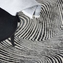 The Rug Shop UK Black Modern Abstract Optical 3D Easy To Clean Area Rug - Size: 160 cm x 230 cm - thumbnail 3