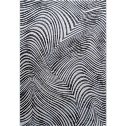 The Rug Shop UK Black Modern Abstract Optical 3D Easy To Clean Area Rug - Size: 160 cm x 230 cm - thumbnail 9