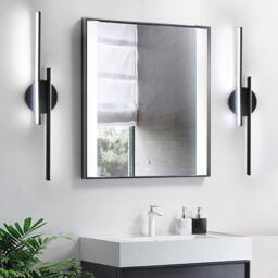 Goeco LED Indoor Wall Light 24W Modern Wall Lamp 6500 K for Bedroom Hallway in Black - thumbnail 6