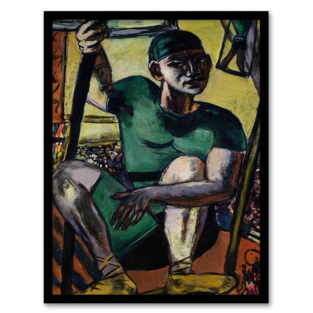 Artery8 Acrobat Portrait on the Trapeze Max Beckmann Framed Wall Art Print - Size: A3 - image 1