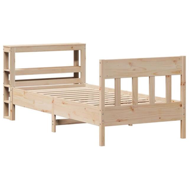 Berkfield Home Decorative Bed Frame without Mattress 75x190 cm Small Single Soli in Light Tan - image 1