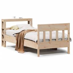Berkfield Home Decorative Bed Frame without Mattress 75x190 cm Small Single Soli in Light Tan - thumbnail 3