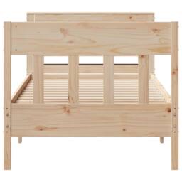 Berkfield Home Decorative Bed Frame without Mattress 75x190 cm Small Single Soli in Light Tan - thumbnail 4