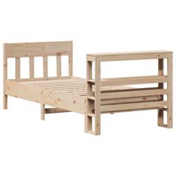 Berkfield Home Decorative Bed Frame without Mattress 75x190 cm Small Single Soli in Light Tan - thumbnail 6