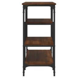 Berkfield Home Console Table with Shelves Brown Oak 100x35x75 cm - Size: 100 x 35 x 75 cm - thumbnail 5