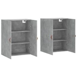 Berkfield Home Wall Mounted Cabinets 2 pcs Concrete Grey 69.5x34x90 cm - thumbnail 4