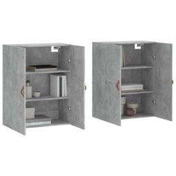Berkfield Home Wall Mounted Cabinets 2 pcs Concrete Grey 69.5x34x90 cm - thumbnail 3