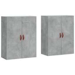 Berkfield Home Wall Mounted Cabinets 2 pcs Concrete Grey 69.5x34x90 cm - thumbnail 2