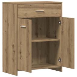 Berkfield Home Classic Bathroom Cabinet Artisan Oak 60x33x80 cm Engineered Wood in Brown - Size: 60 x 33 x 80 cm - thumbnail 8