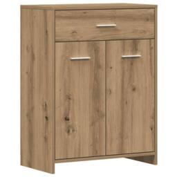Berkfield Home Classic Bathroom Cabinet Artisan Oak 60x33x80 cm Engineered Wood in Brown - Size: 60 x 33 x 80 cm - thumbnail 3