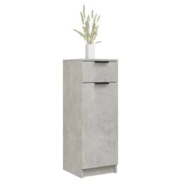 Berkfield Home Classic Bathroom Cabinet Concrete Grey 32x34x90 cm Engineered Wood - Size: 32 x 34 x 90 cm - thumbnail 4