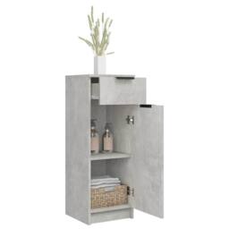 Berkfield Home Classic Bathroom Cabinet Concrete Grey 32x34x90 cm Engineered Wood - Size: 32 x 34 x 90 cm - thumbnail 5