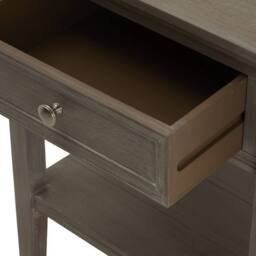 Lemon Pavilion Furniture and Decor The Serene Collection One Drawer Side Table, L43 x W48 x H59 cm - Grey - thumbnail 3