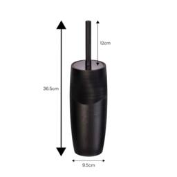 Showerdrape Ripple Textured 4 Piece Bathroom Accessory Set in Black - thumbnail 6
