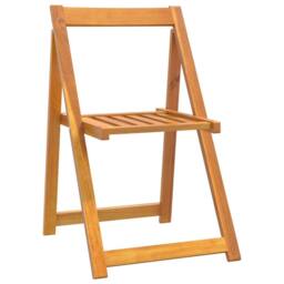 Berkfield Home Folding Garden Chairs 6 pcs Solid Wood Acacia in Brown - thumbnail 3