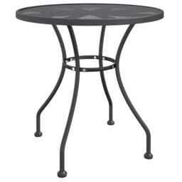 Berkfield Home 5 Piece Garden Dining Set Expanded Metal Mesh Anthracite in Black - thumbnail 4