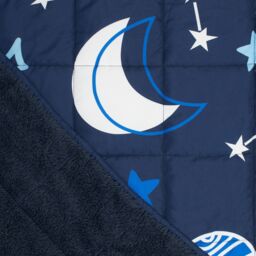 OHS Kids Space Weighted Blanket Teddy Fleece Throw Sensory Anxiety Sleep Therapy 3kg in Navy - thumbnail 5