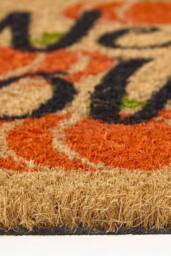 Homescapes Pumpkin Patch Non-Slip Coir Doormat, 40 x 60 cm in Orange - thumbnail 3