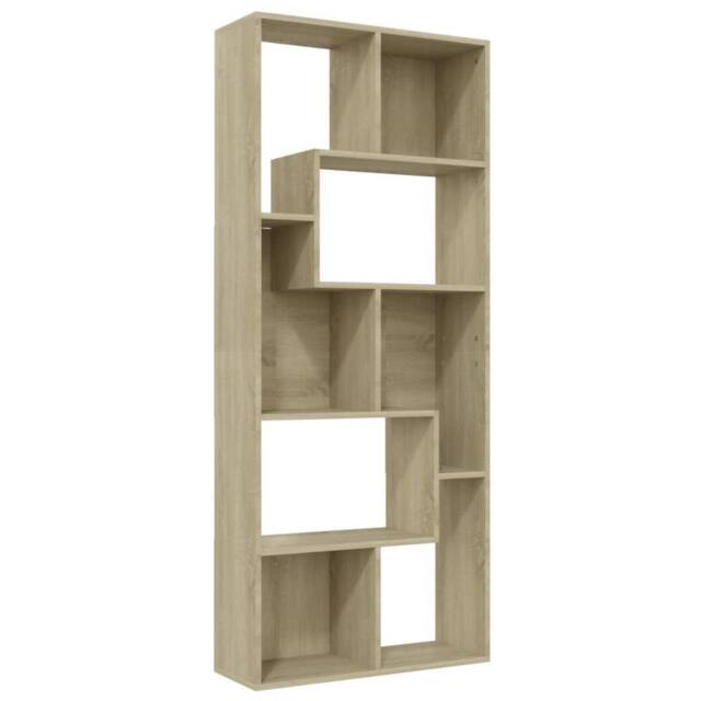 Berkfield Home Book Cabinet Sonoma Oak 67x24x161 cm Engineered Wood in Light Oak - Size: 67 x 24 x 161 cm - image 1