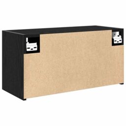 Berkfield Home Bathroom Wall Cabinet Black 60x25x30 cm Engineered Wood - Size: 60 x 25 x 30 cm - thumbnail 8