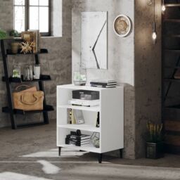 Berkfield Home Sideboard White 57x35x70 cm Engineered Wood - Size: 57 x 35 x 70 cm - thumbnail 1